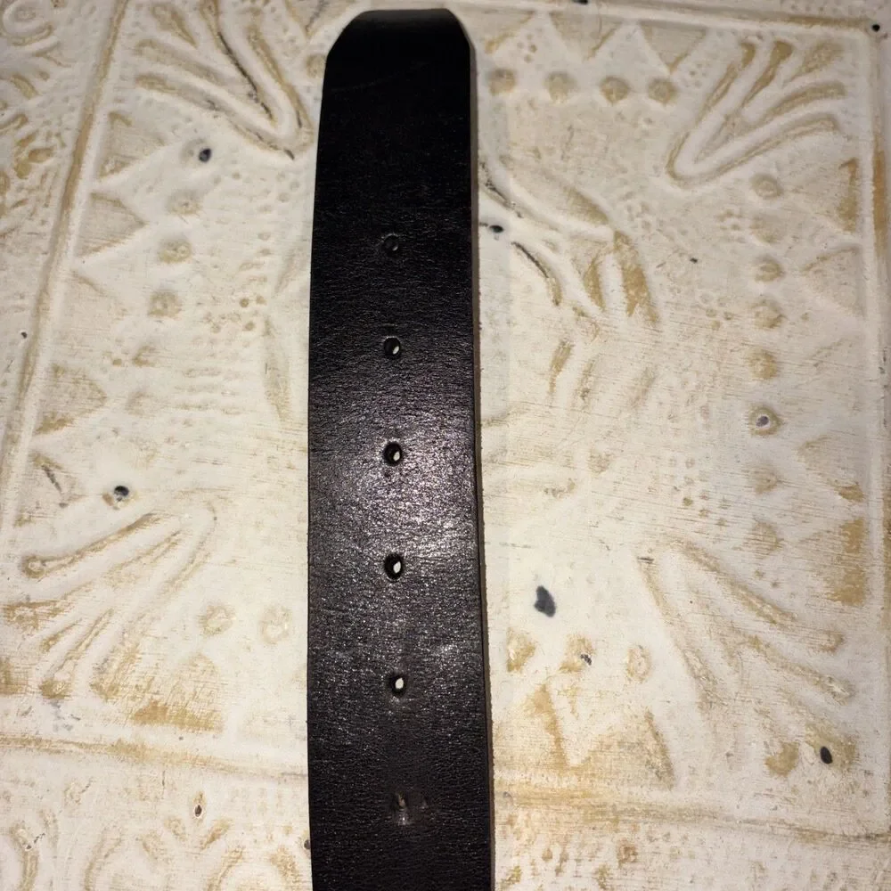Fossil Leather Belt Gem Belt Buckle